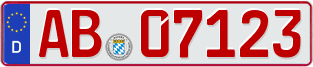 Oldtimer-Wechselkennzeichen (rotes Nummernschild)